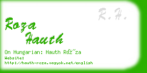 roza hauth business card